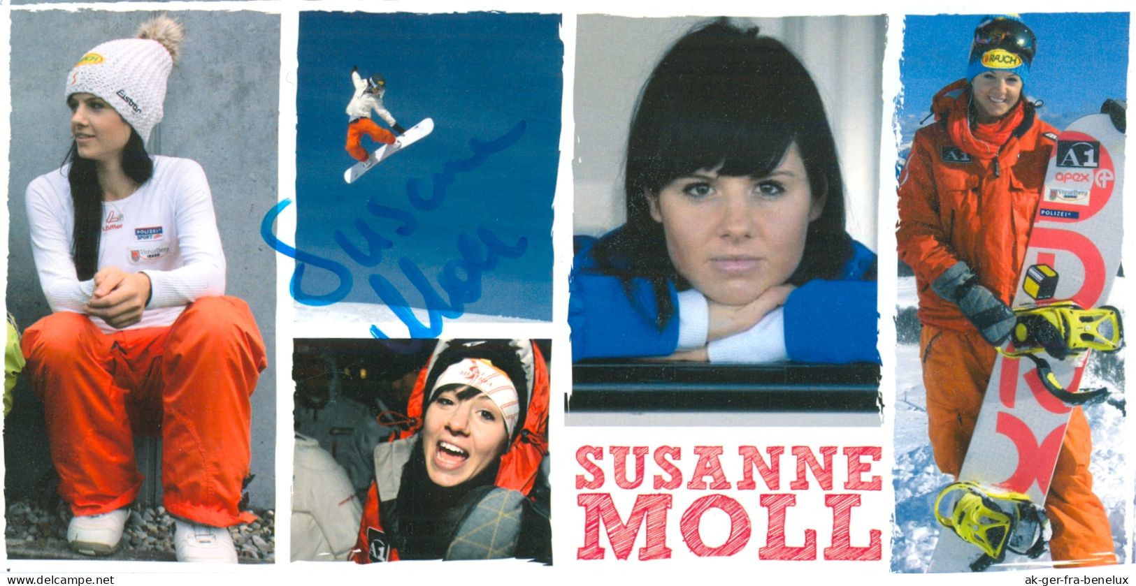 Autogramm AK Snowboarderin Susanne Moll Andelsbuch Vorarlberg Österreich Austria Autriche Snowboardcross Olympia 2014 - Autogramme