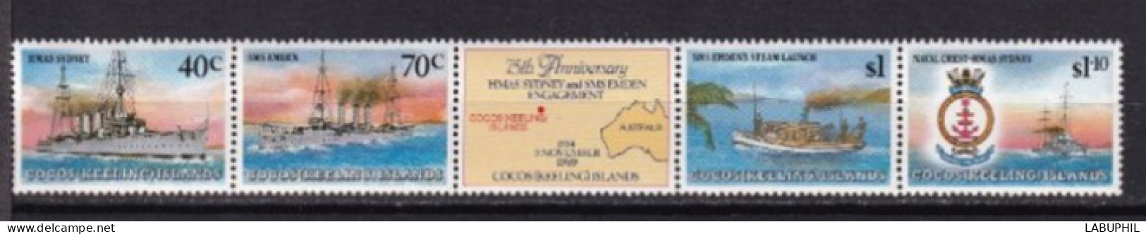 COCOS MNH **  1989  Bateaux - Kokosinseln (Keeling Islands)