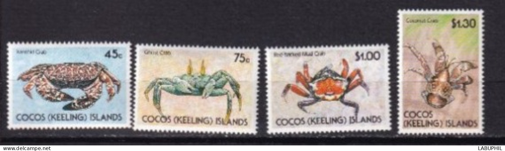 COCOS MNH **  1990 Faune Crabes - Cocos (Keeling) Islands