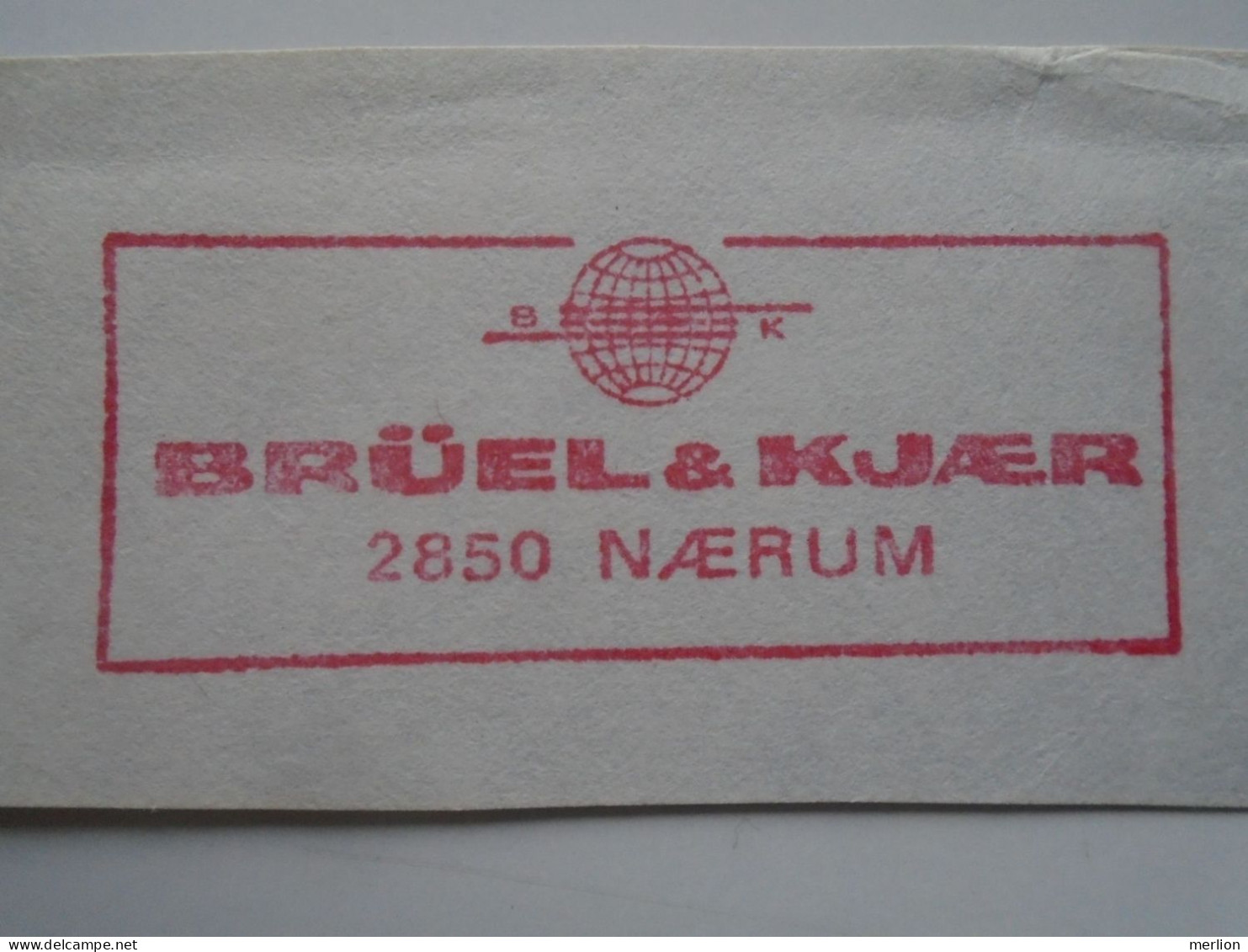 D200472 Red  Meter Stamp Cut- EMA - Freistempel  - Denmark -Danmark - NAERUM- Brüel & Kjaer 1975 - Machines à Affranchir (EMA)