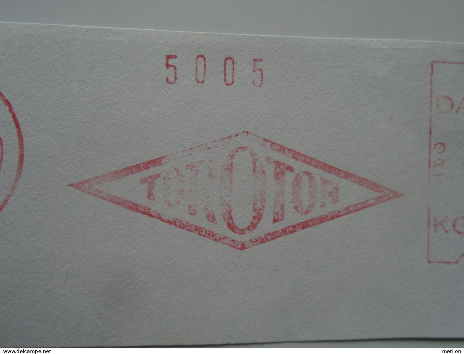 D200475   Red  Meter Stamp Cut- EMA - Freistempel  - Denmark -Danmark -  1970 Glostrup -Tortor - Macchine Per Obliterare (EMA)