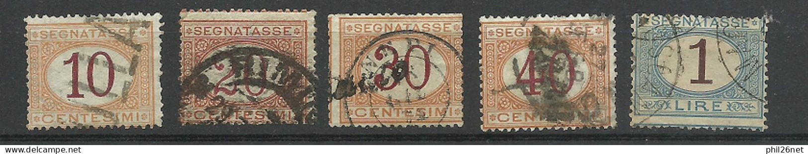 Italie   Taxe     N° 6  à  9  Et 13      Oblitérés  B/TB     Voir Scans Soldé  ! ! ! - Postage Due