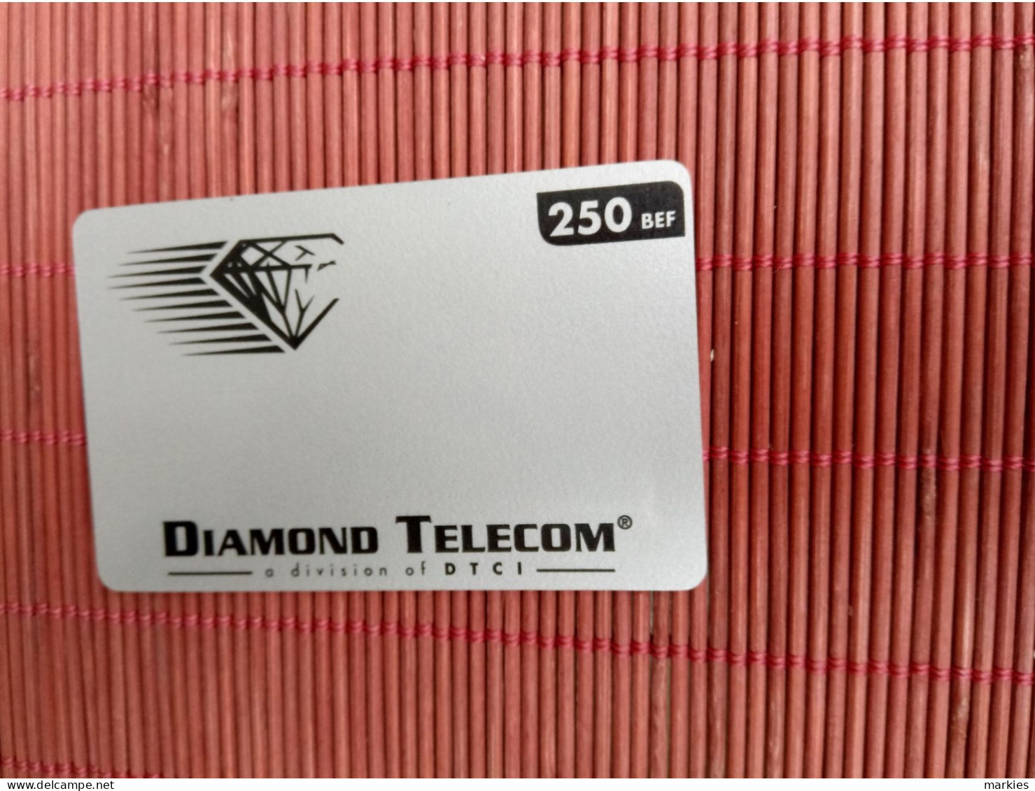 Diamond Telecom 250 BEF  Used 2 Photos Used Rare - Cartes GSM, Recharges & Prépayées