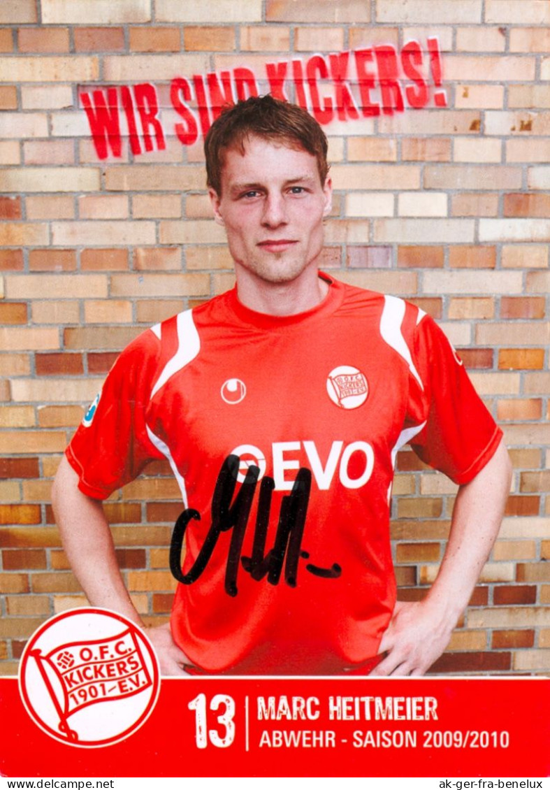 AK Marc Heitmeier Offenbacher Kickers 09-10 Offenbach Lütgendortmund SC Preußen Münster SV Wilhelmshaven FSV Frankfurt - Autografi