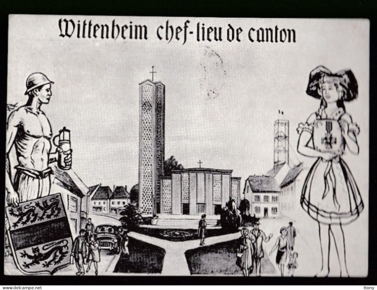Une Carte  1jour D'émission De La Flamme De Wittenheim Année 1973  Chef - Lieu De Canton - Wittenheim