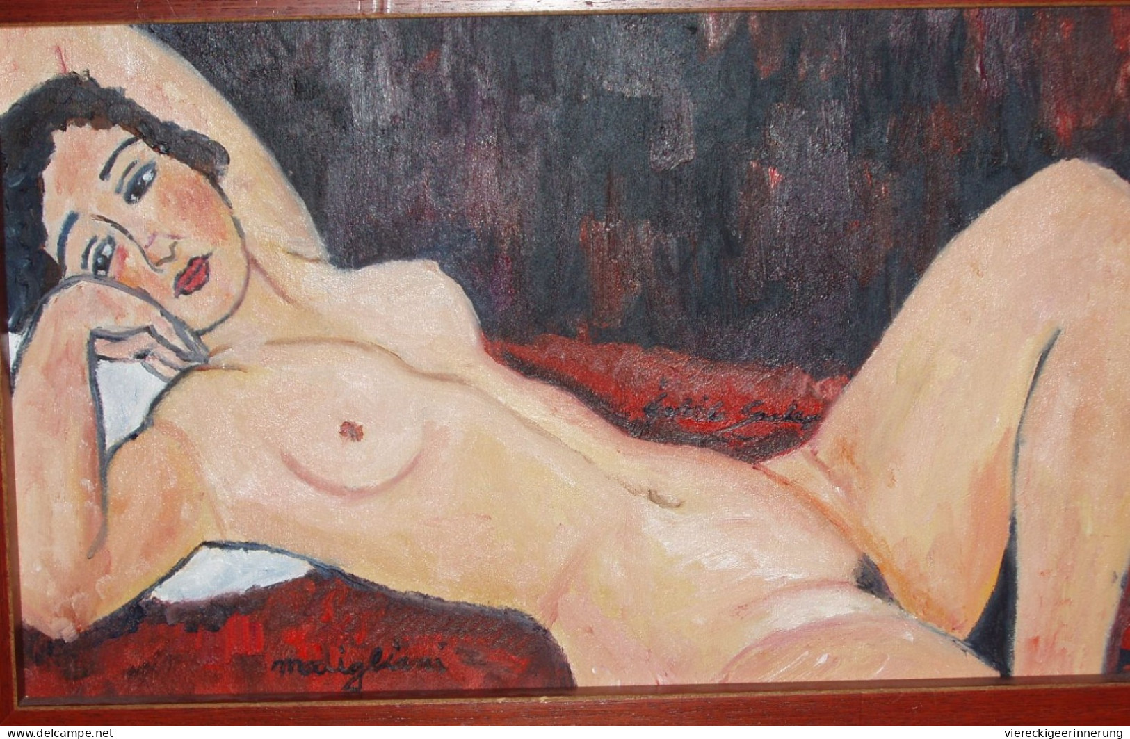 ! Ölgemälde Frauenakt Nach Amedeo Modigliani , Oil Painting, Famous Painter - Oleo