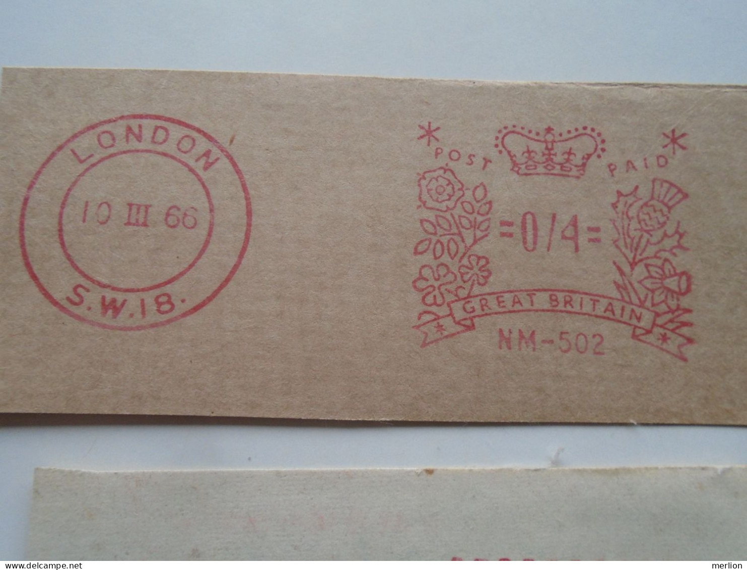 D200491 Red  Meter Stamp  Cut -EMA - Freistempel- UK - LONDON 1960-70's  Lot Of 17 Pcs - Macchine Per Obliterare (EMA)