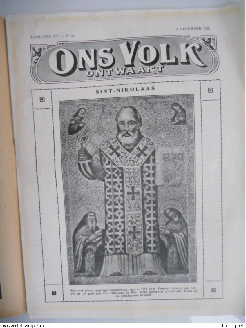 Ons Volk Ontwaakt 08.12.1929 Sint Ncolaas / EH De Wolf / Jubileum Zuster Aloysia Gesticht Wezen Eeklo / Taalgrens België - Geschiedenis