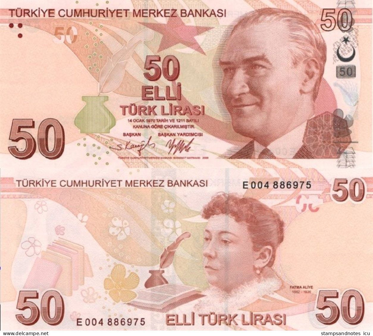 TURKEY 50 Lirasi L. 1970 / 2009 P 225 E UNC - Turquie