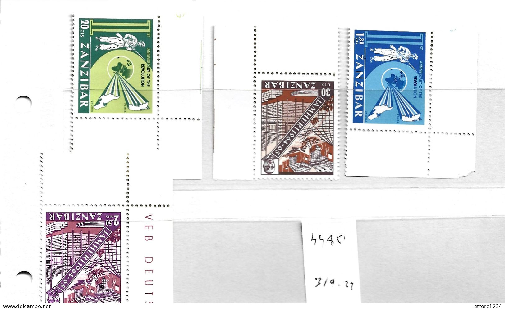 Zanzibar 1965 Nuovi Mnh - Zanzibar (1963-1968)