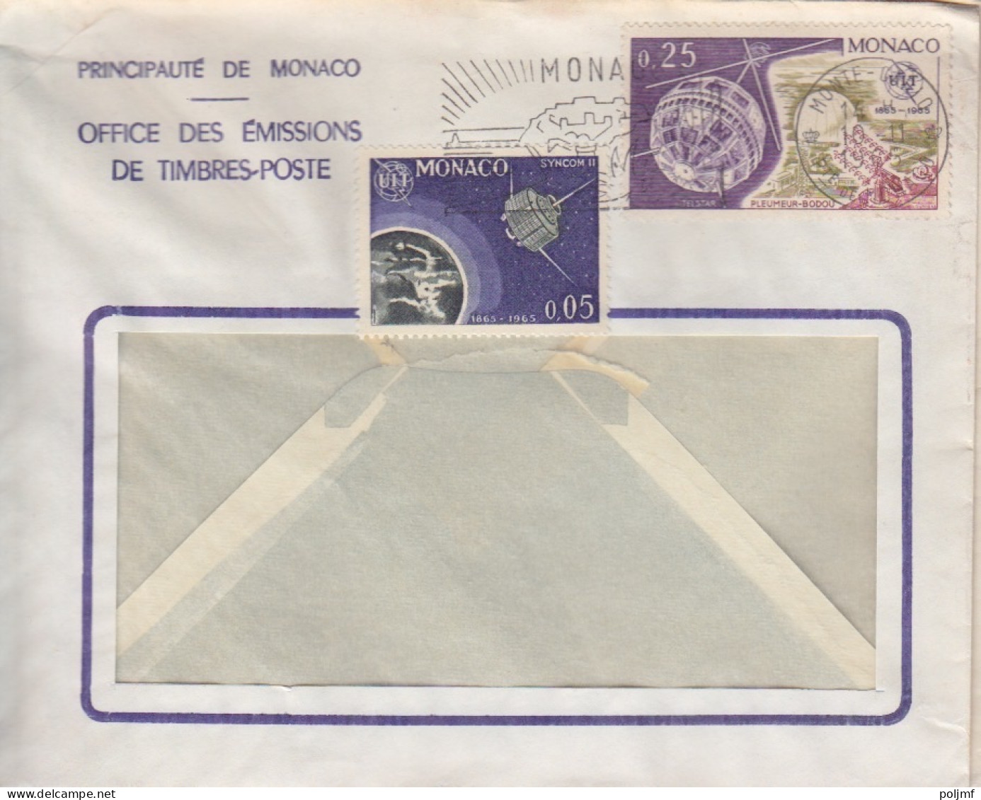 2 Lettres Obl. Sécap Monaco-Ville Et Monte Carlo Les 8/10/64 Et 10/11/65 Sur N° 539A, 540 Et 664, 668 - Covers & Documents