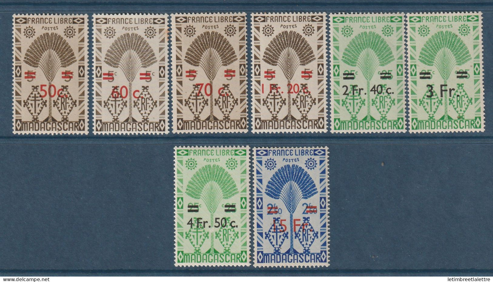 Madagascar - YT N° 290 à 297 ** - Neuf Sans Charnière - 1945 - Unused Stamps