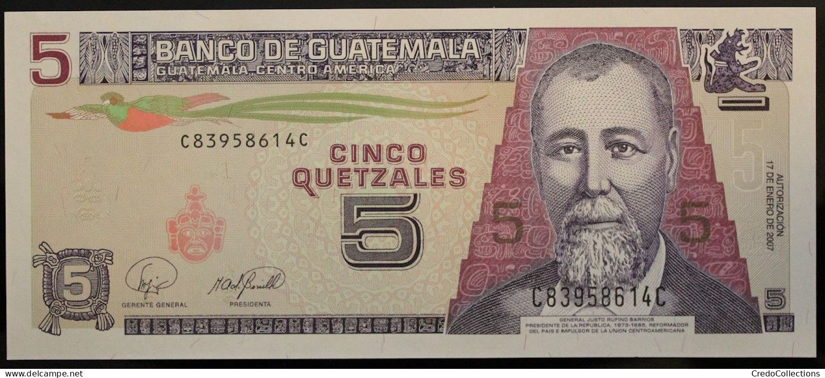 Guatemala - 5 Quetzales - 2007 - PICK 106c - NEUF - Guatemala