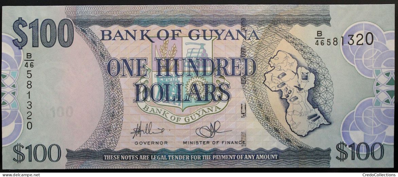 Guyana - 100 Dollars - 2012 - PICK 36b.2 - NEUF - Guyana