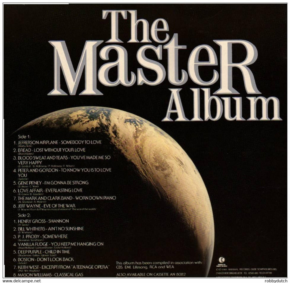 * LP *  THE MASTER ALBUM  - JEFF WAYNE / JEFFERSON AIRPLANE / LOVE AFFAIR / DEEP PURPLE A.o. (1981 Ex-!!!) - Compilaciones