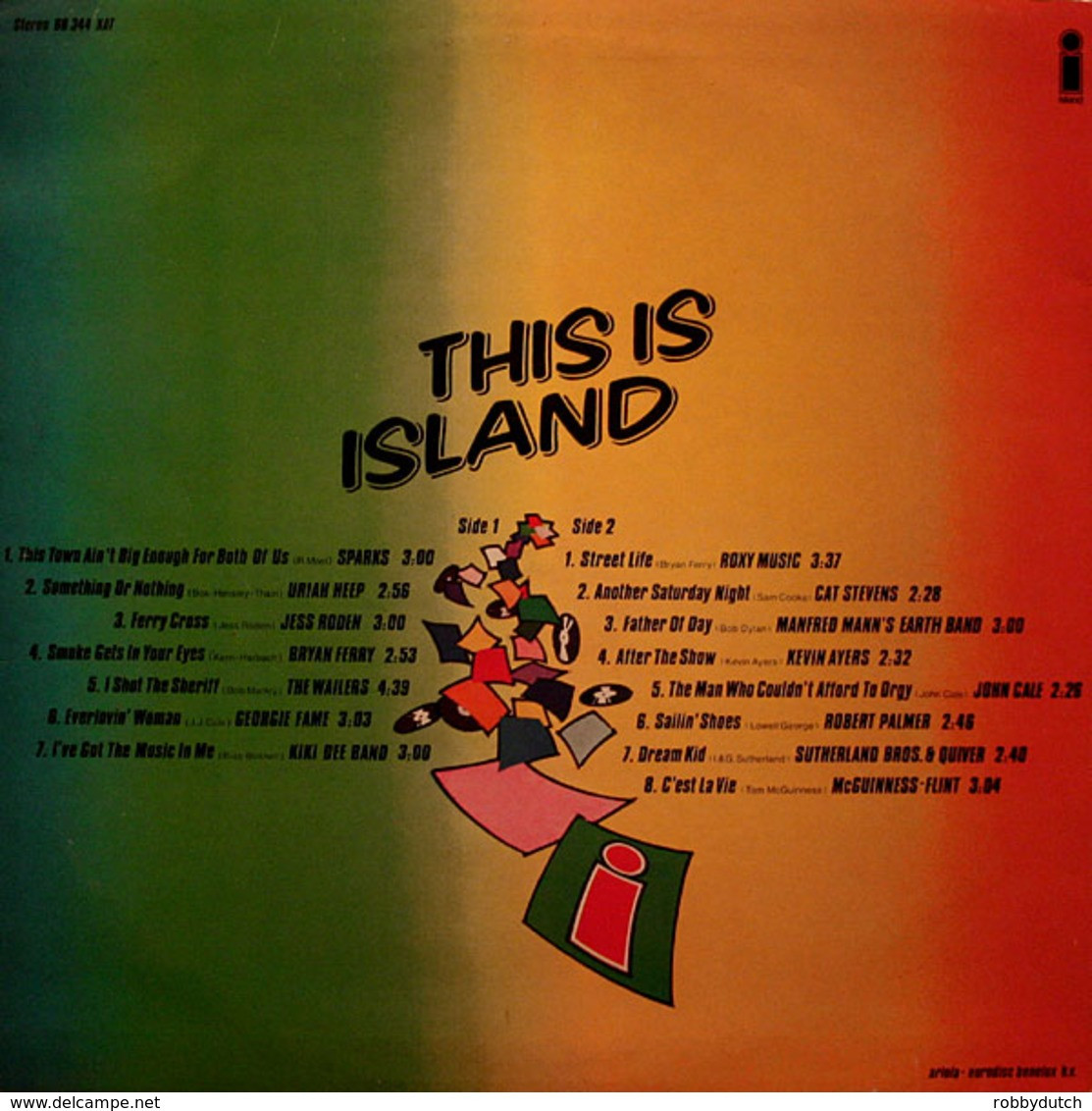 * LP *  THIS IS ISLAND - SPARKS, CAT STEVENS, ROXY MUSIC, URIAH HEEP, WAILERS A.o. (Holland 1974 ) - Compilations