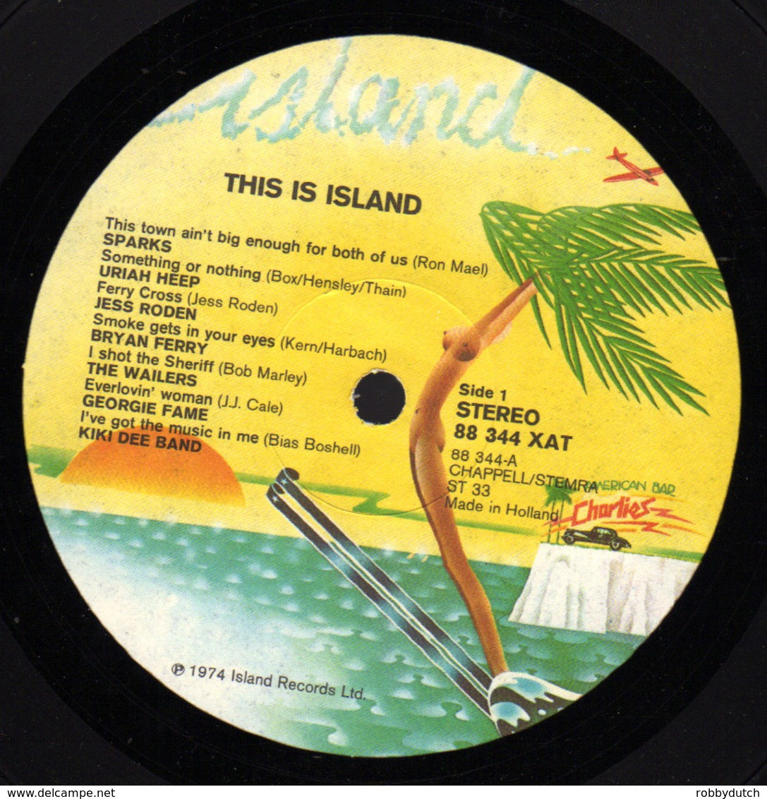 * LP *  THIS IS ISLAND - SPARKS, CAT STEVENS, ROXY MUSIC, URIAH HEEP, WAILERS A.o. (Holland 1974 ) - Compilations