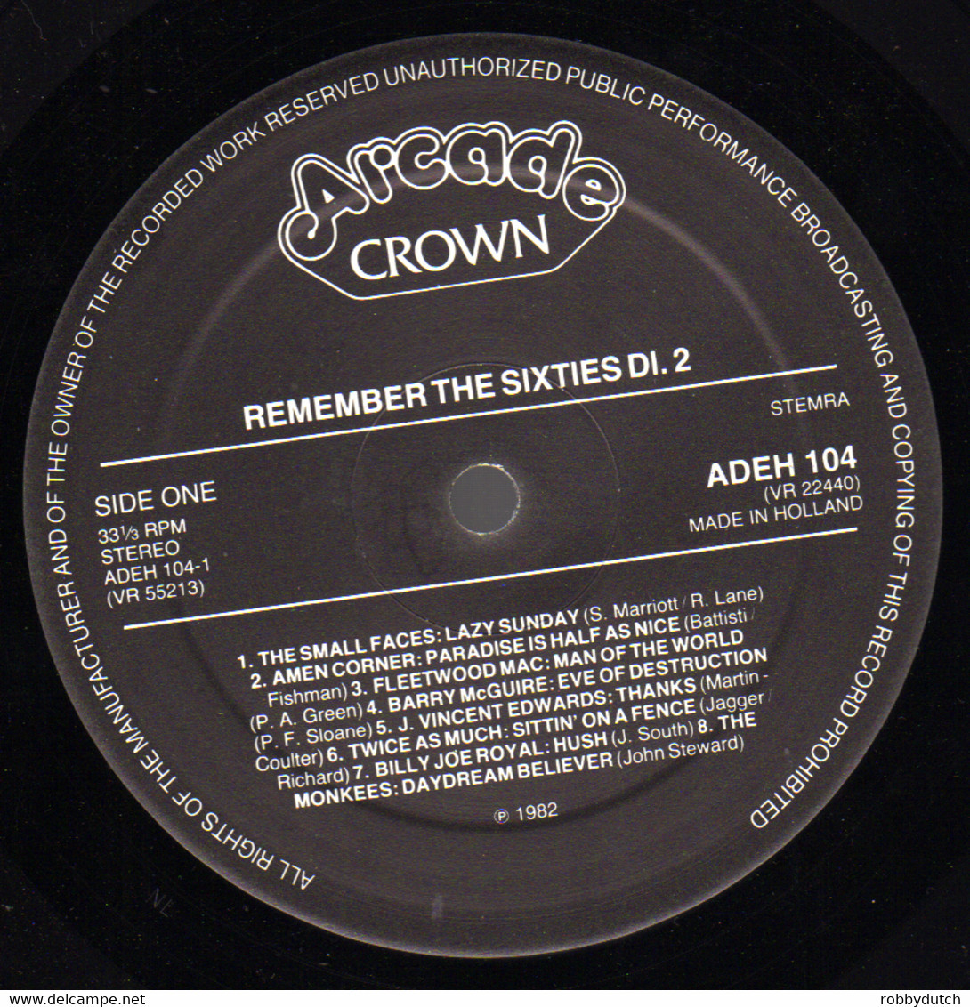 * 2LP *  REMEMBER THE 60' S Vol.2  - SMALL FACES / SHOCKING BLUE / MAMA' S & PAPA' S / MONKEES A.o. - Compilations