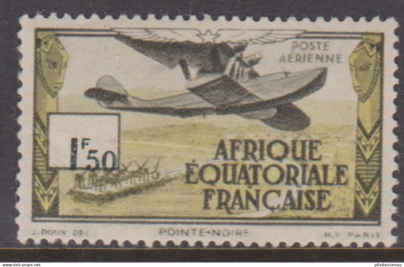 Afrique Equatoriale PA30b** Variété Valeur Déplacée - Autres & Non Classés