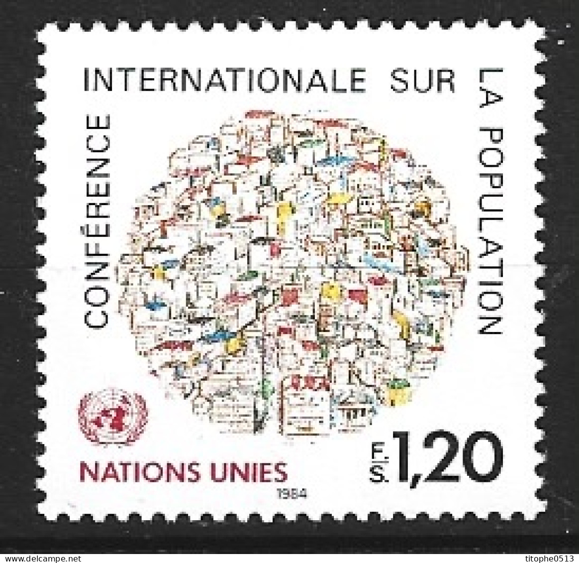 ONU GENEVE. N°119 De 1984. Conférence Sur La Population. - Neufs