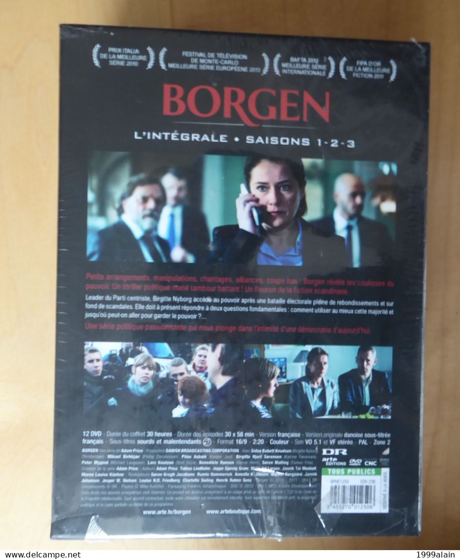 COFFRET BORGEN L'INTEGRALE - SAISONS 1,2,3 - NEUF SOUS CELLOPHANE - 12 DVD - TV-Serien