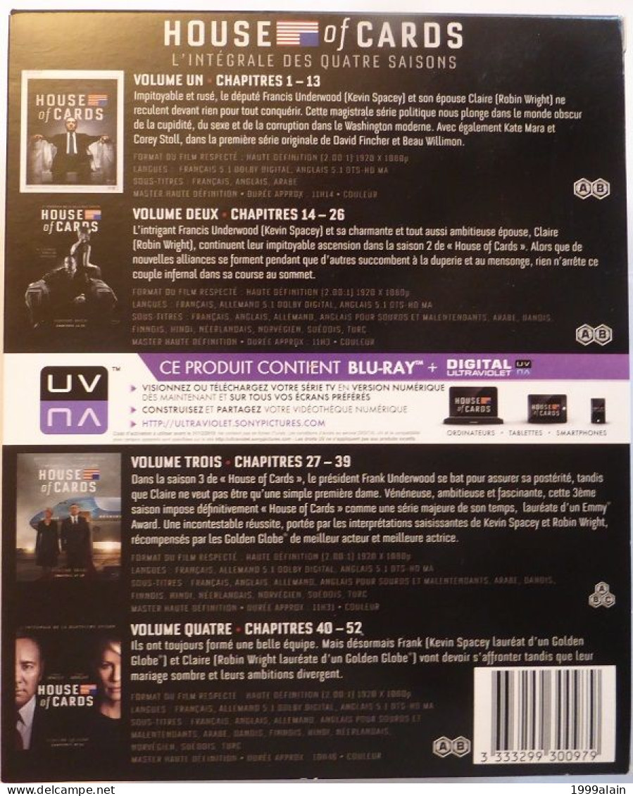 HOUSE OF CARDS - INTEGRALE SAISON 1 à 4 - FORMAT BLU-RAY - Other Formats