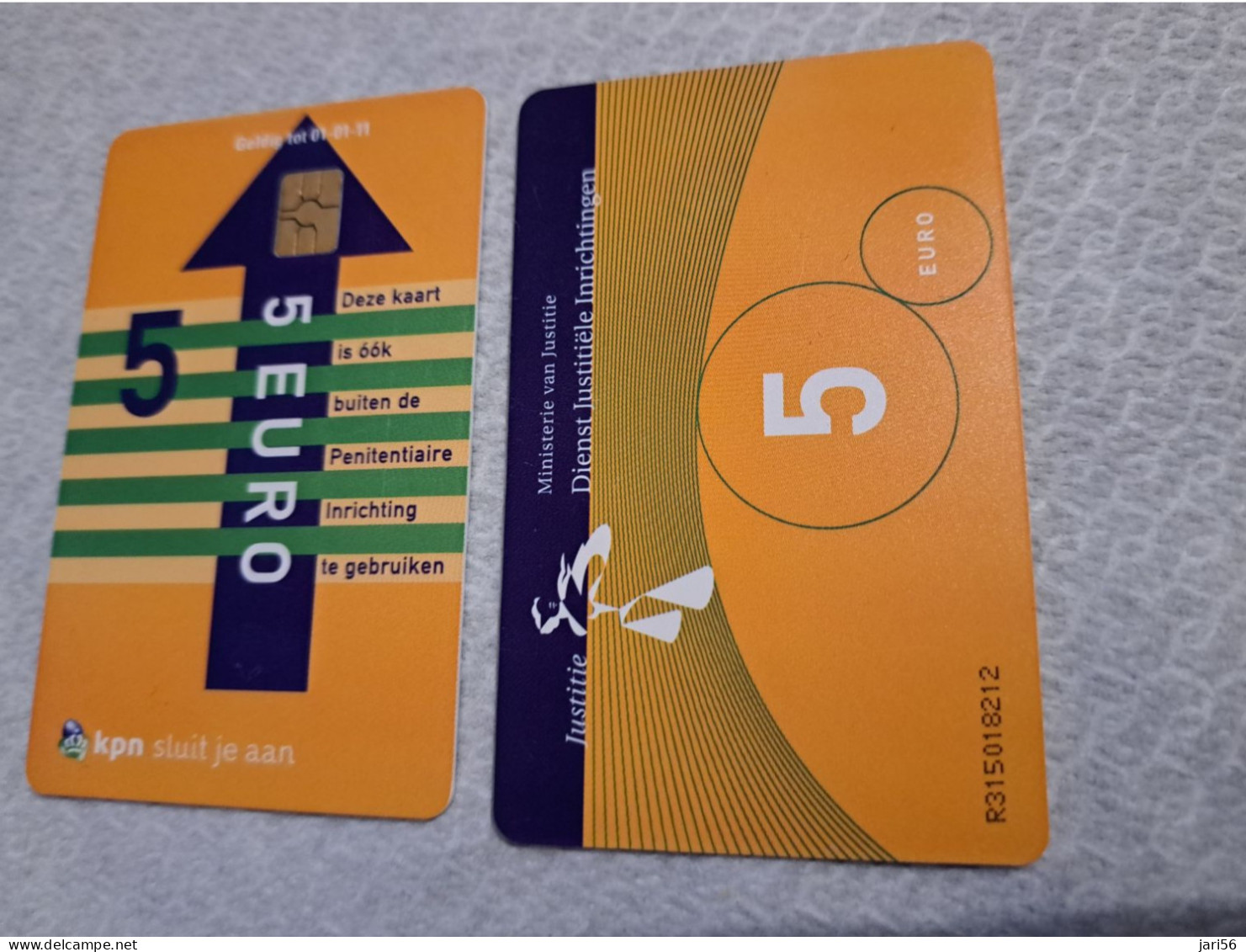 NETHERLANDS   € 5,-  ,-  / USED  / DATE  01-01-11  JUSTITIE/PRISON CARD  CHIP CARD/ USED   ** 16146** - [3] Handy-, Prepaid- U. Aufladkarten