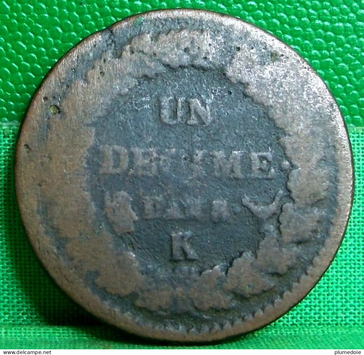 MONNAIE DIRECTOIRE / CONSULAT UN DECIME L'AN 8 K , BORDEAUX ,  DUPRE GRAND MODULE . FRANCE OLD COIN - Autres & Non Classés