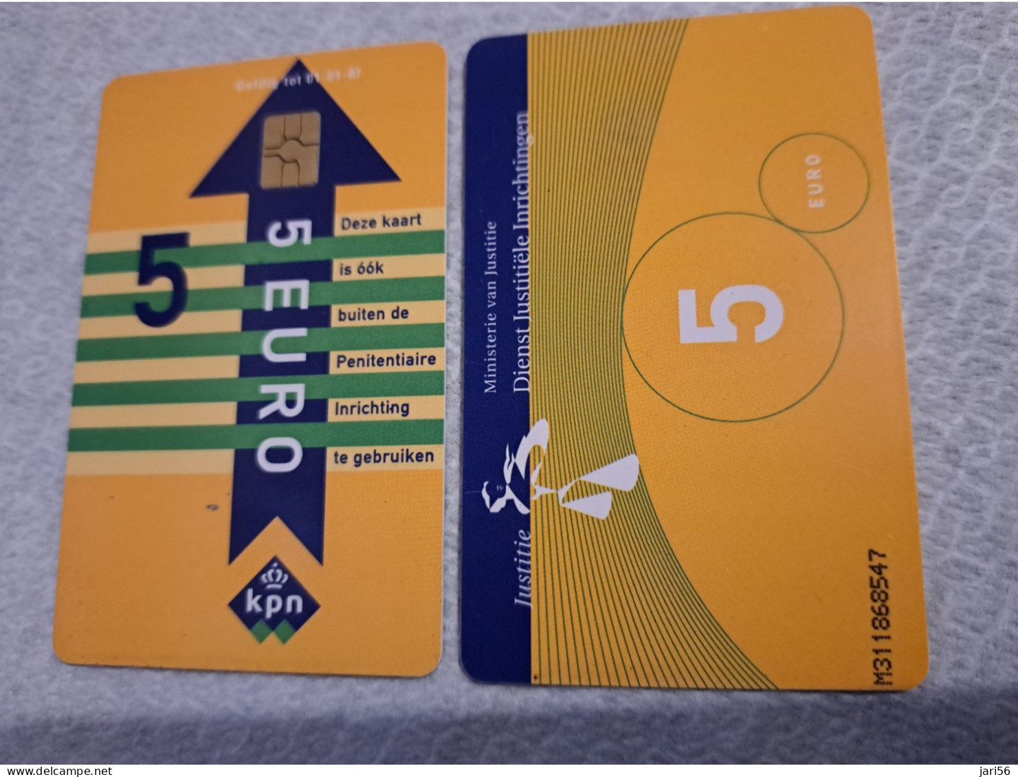 NETHERLANDS   € 5,-  ,-  / USED  / DATE  07-01-07  JUSTITIE/PRISON CARD  CHIP CARD/ USED   ** 16152** - GSM-Kaarten, Bijvulling & Vooraf Betaalde