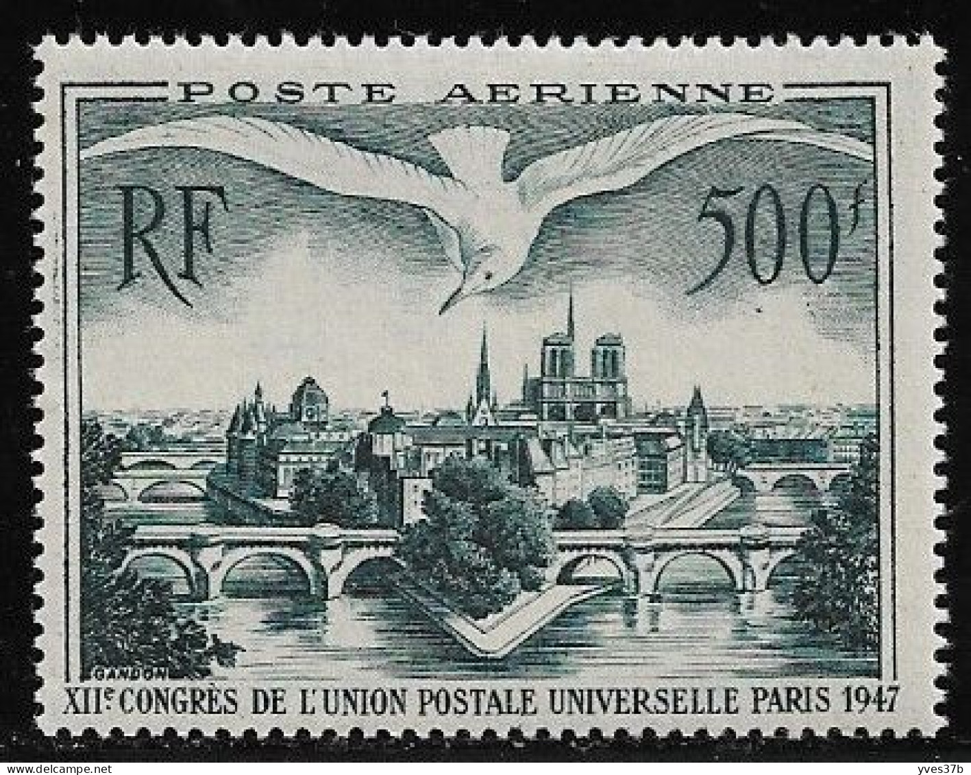 FRANCE PA N°20 "500frs Vert Foncé U.P.U." - SUP - - 1927-1959 Mint/hinged