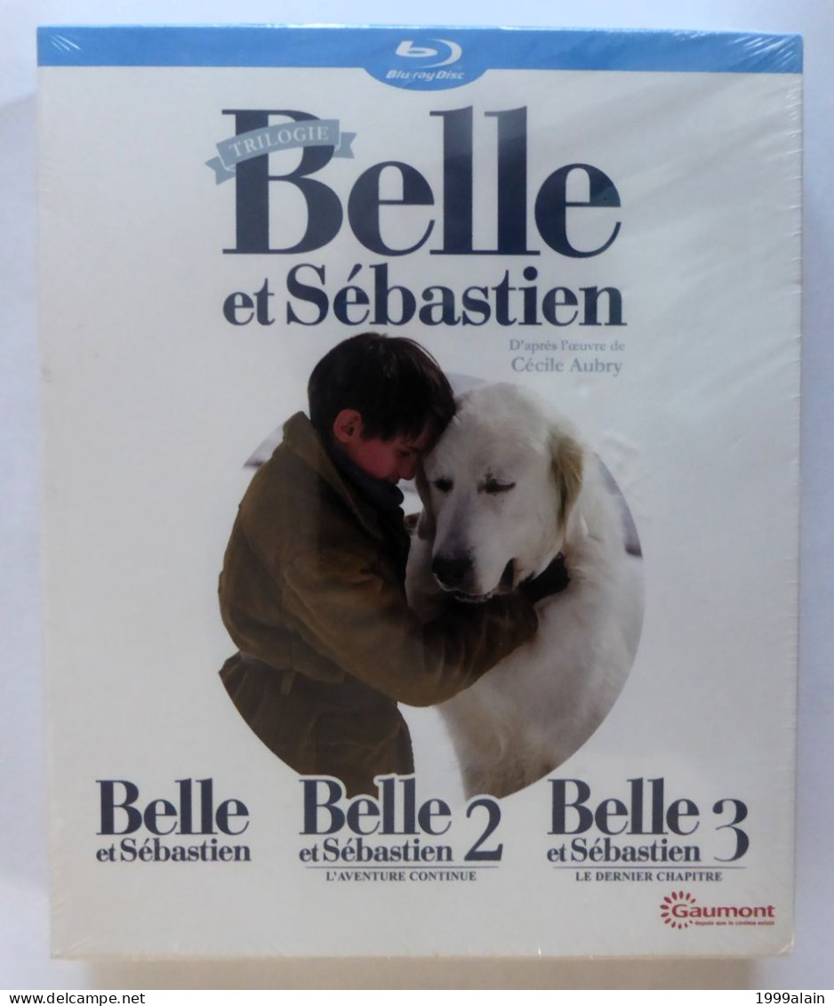 BELLE ET SEBASTIEN - LA TRILOGIE - COFFRET 3 BLU-RAY - NEUF SOUS CELLOPHANE - Autres Formats