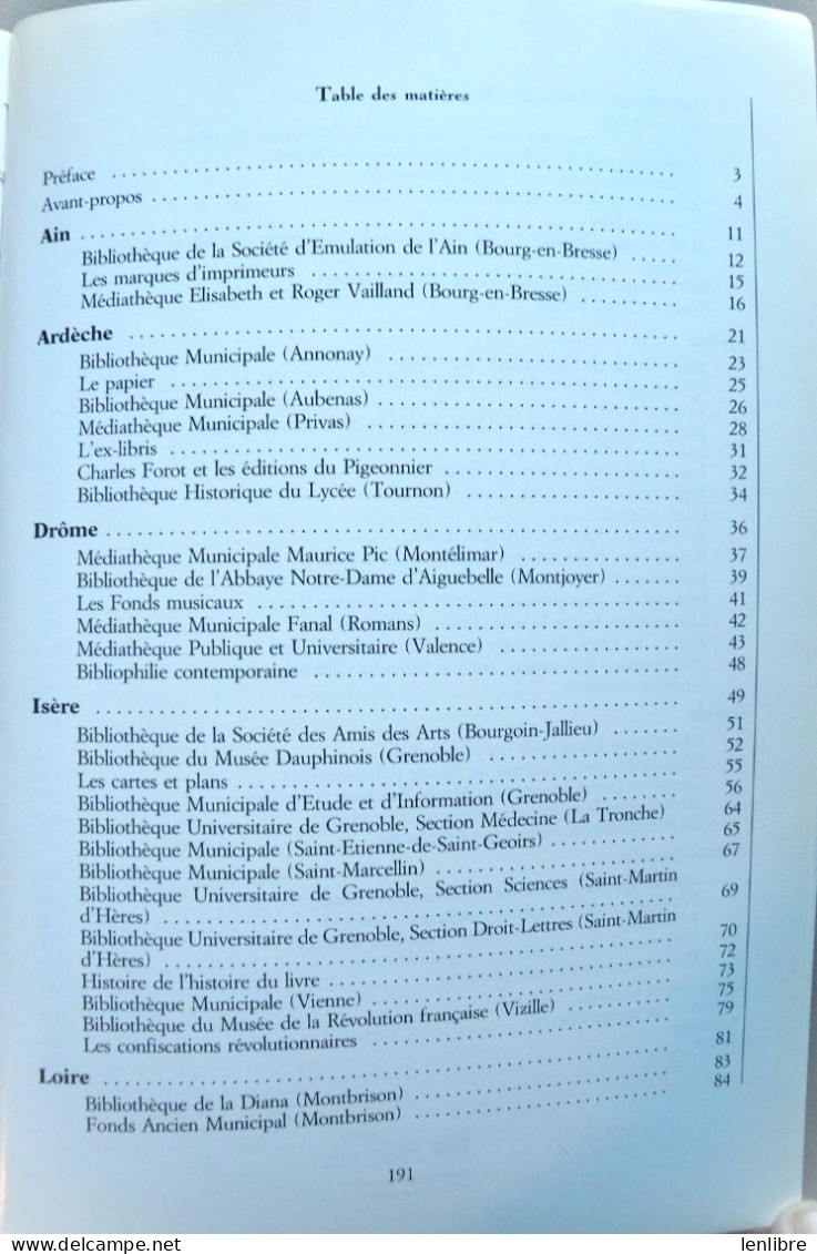 ITINERAIRES. Patrimoine Ecrit en Rhône-Alpes. Acord / Editions Curandera. 1992.