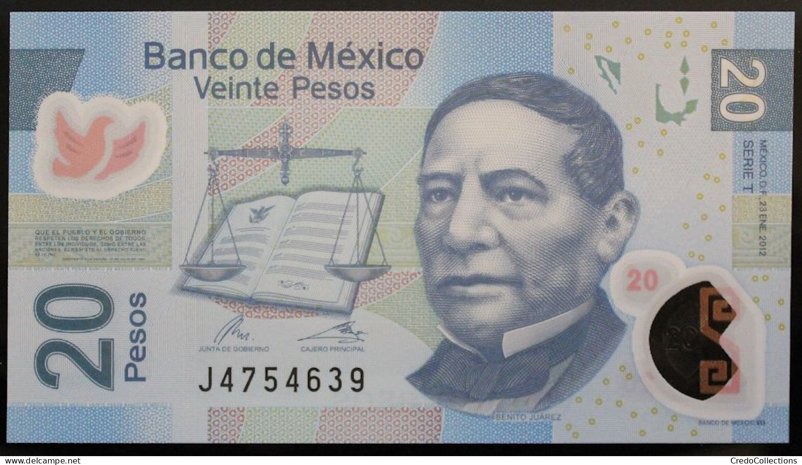 Mexique - 20 Pesos - 2012 - PICK 122t - NEUF - Mexique