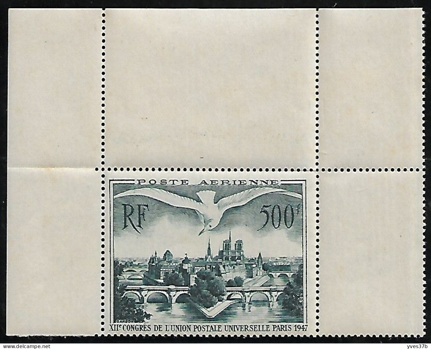 FRANCE PA N°20 "500frs Vert Foncé U.P.U." - CdF - SUP - - 1927-1959 Ungebraucht