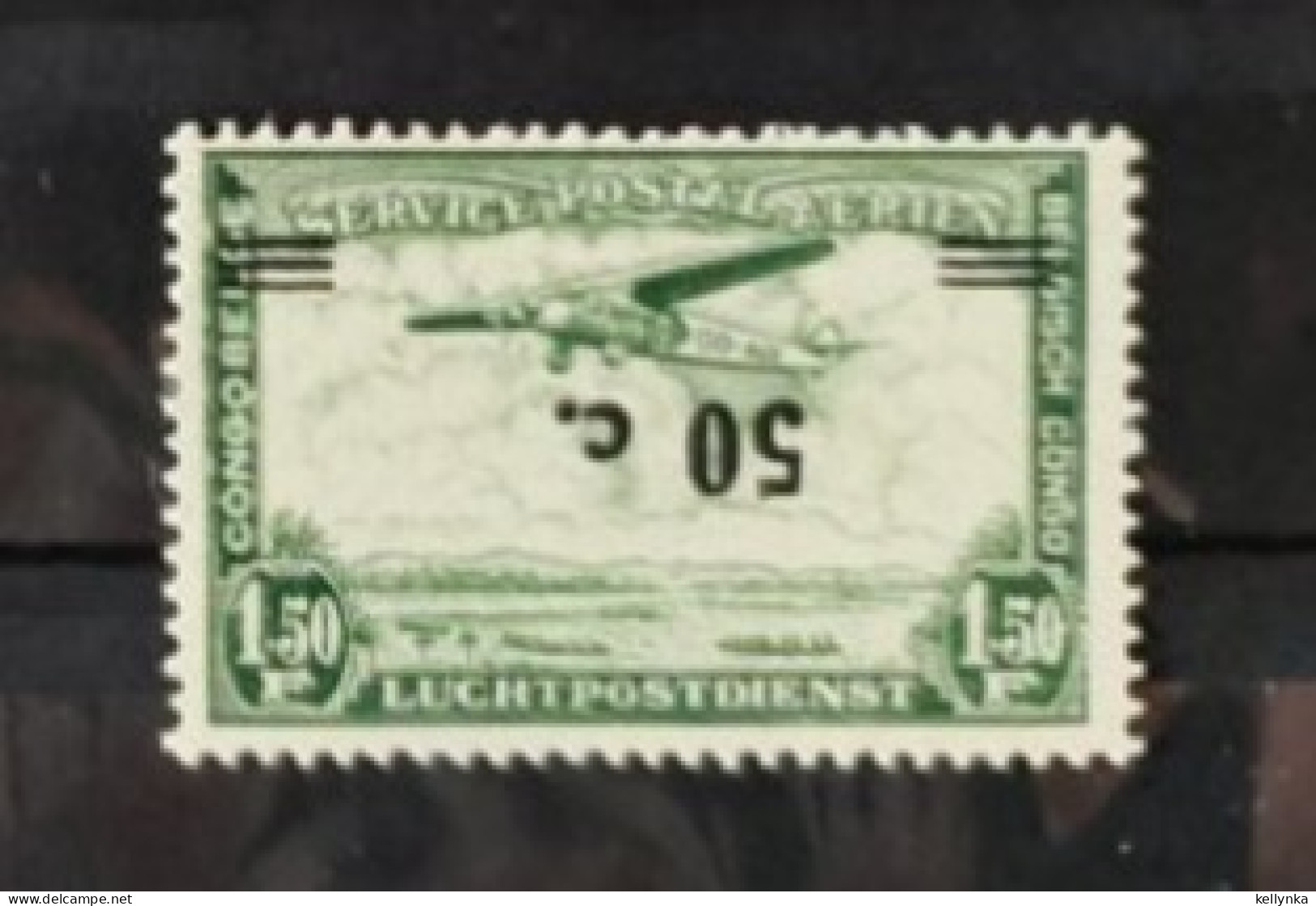 Congo Belge - PA16-Cu - Surcharge Renversée - 1936 - MNH - Unused Stamps