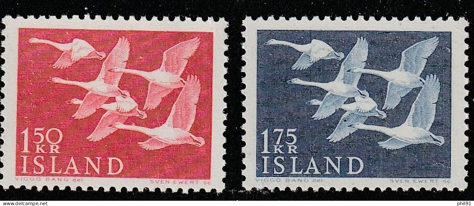 ISLANDE     Norden 1956   N° Y&T  270 Et 271   ** - Nuevos