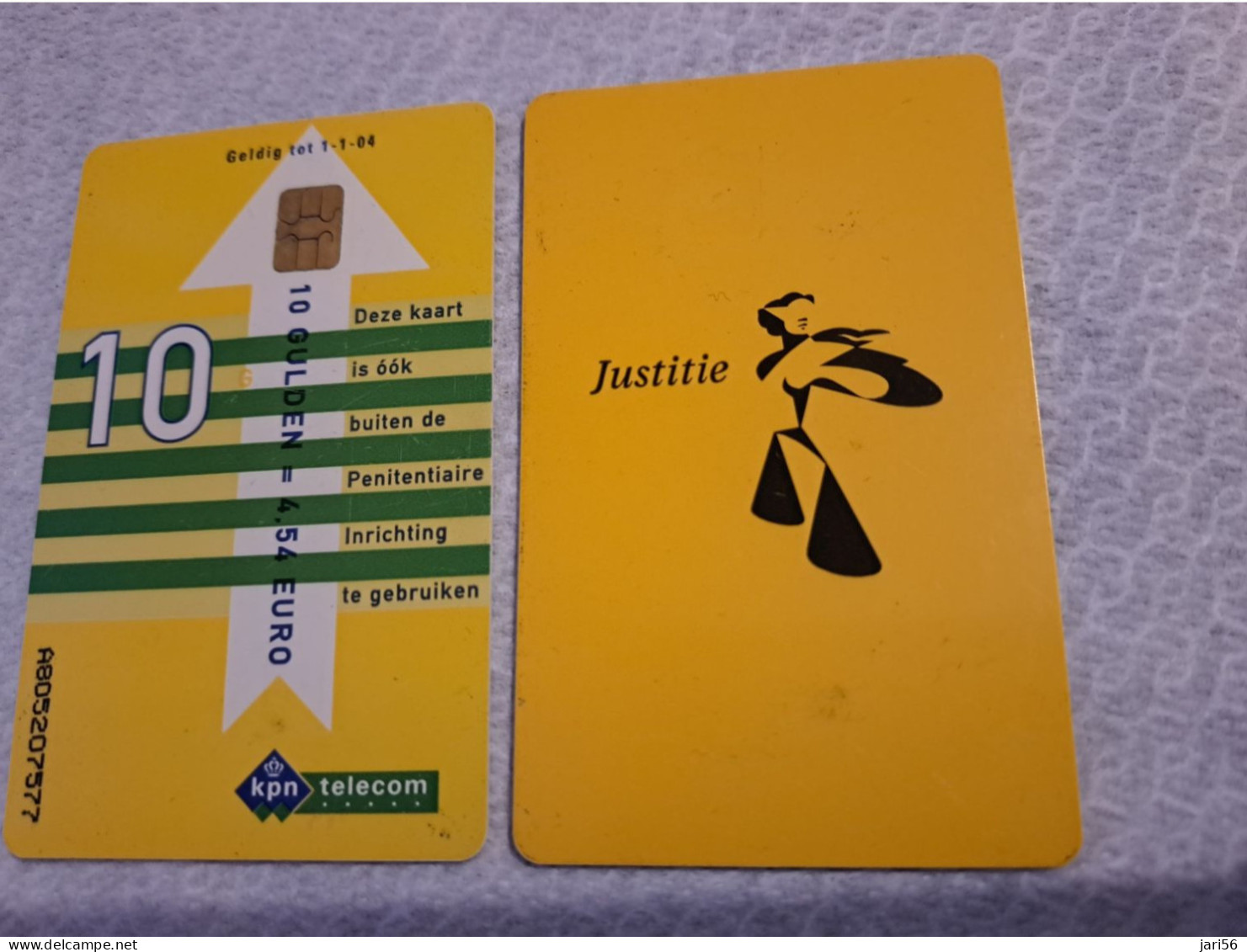 NETHERLANDS   HFL 10,-  / USED  / DATE  1-1-04  JUSTITIE/PRISON CARD  CHIP CARD/ USED   ** 16156** - Schede GSM, Prepagate E Ricariche