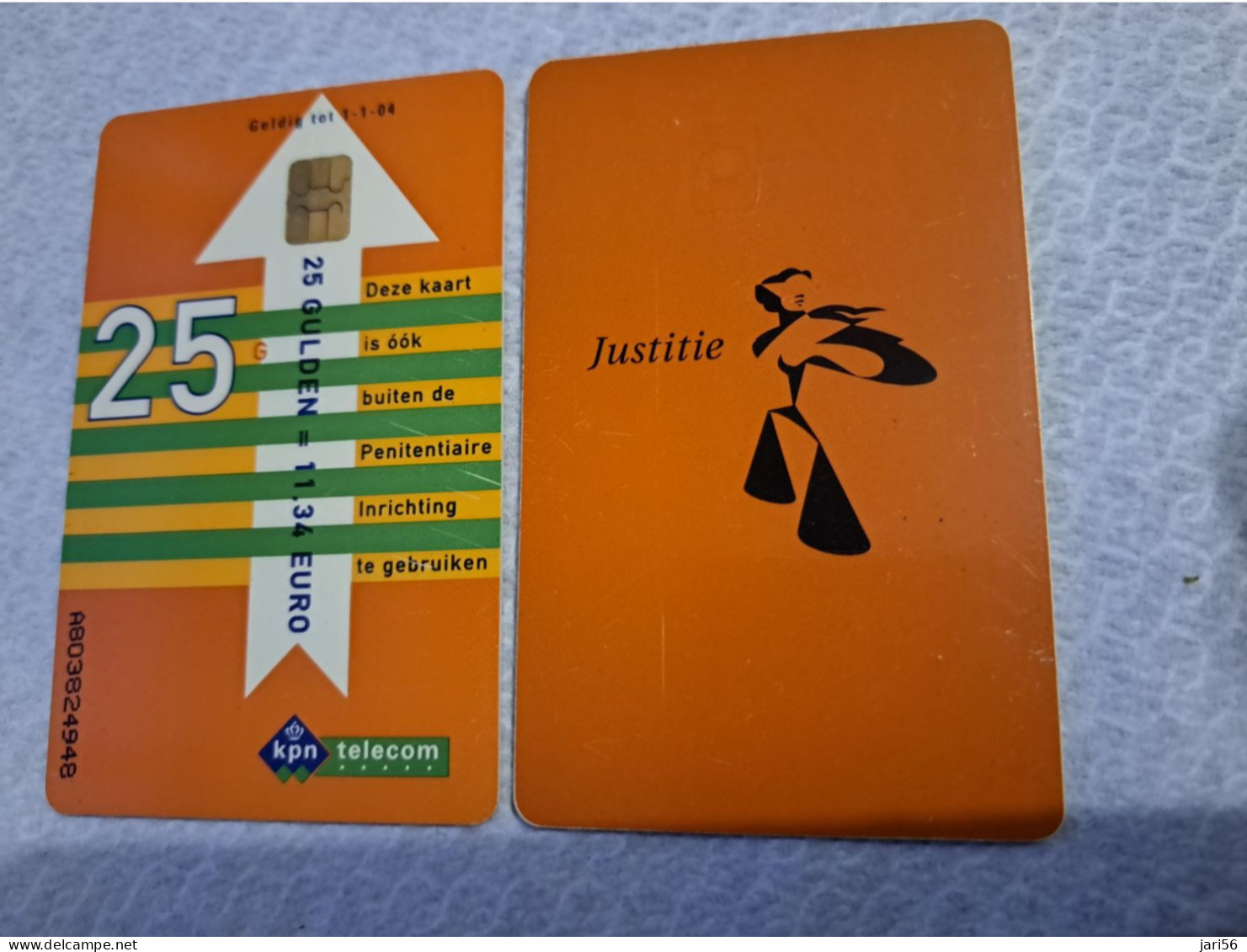 NETHERLANDS   HFL 25,-  / USED  / DATE  1-1-04  JUSTITIE/PRISON CARD  CHIP CARD/ USED   ** 16158** - [3] Sim Cards, Prepaid & Refills