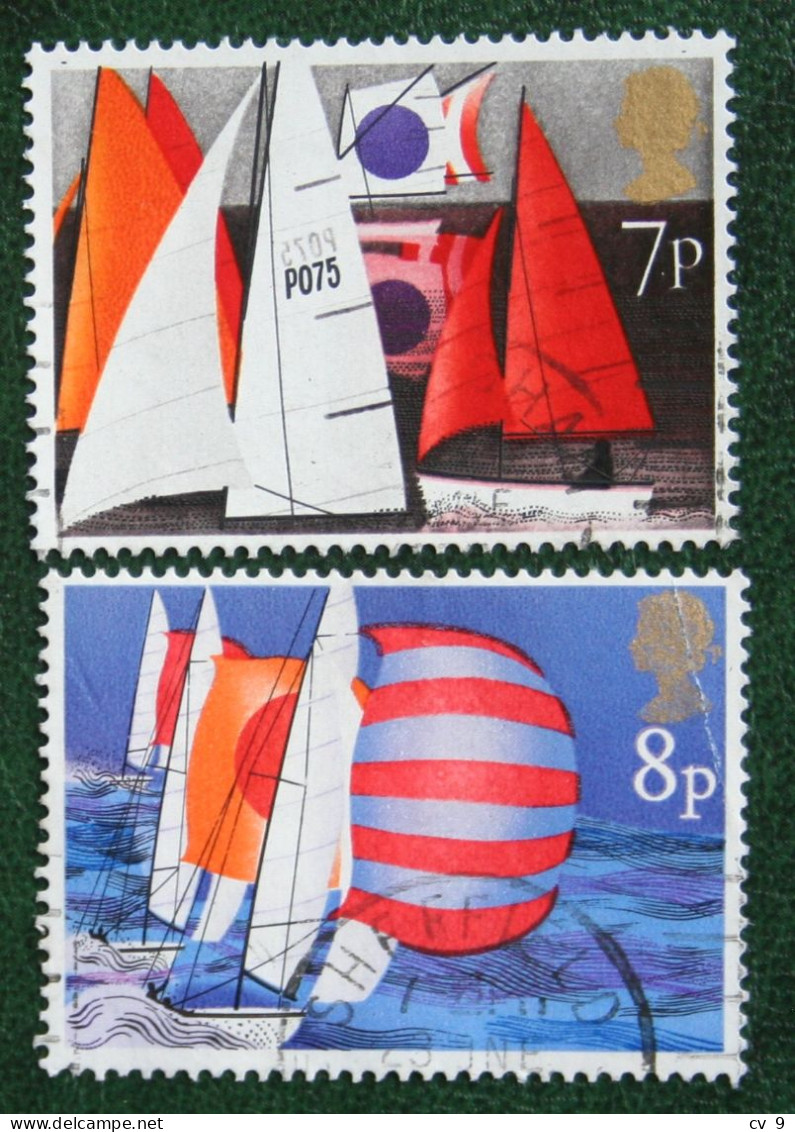 Royal Yacht Club Sailing Boat (Mi 678-679) 1975 Used Gebruikt Oblitere ENGLAND GRANDE-BRETAGNE GB GREAT BRITAIN - Usati