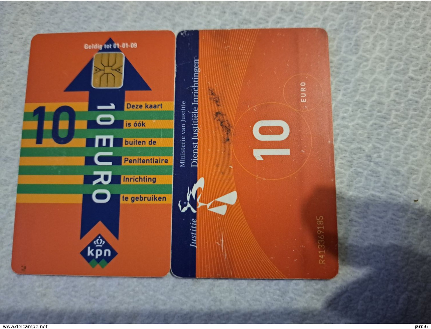 NETHERLANDS   € 10,-   / USED  / DATE  01-01-09  JUSTITIE/PRISON CARD  CHIP CARD/ USED   ** 16162** - GSM-Kaarten, Bijvulling & Vooraf Betaalde