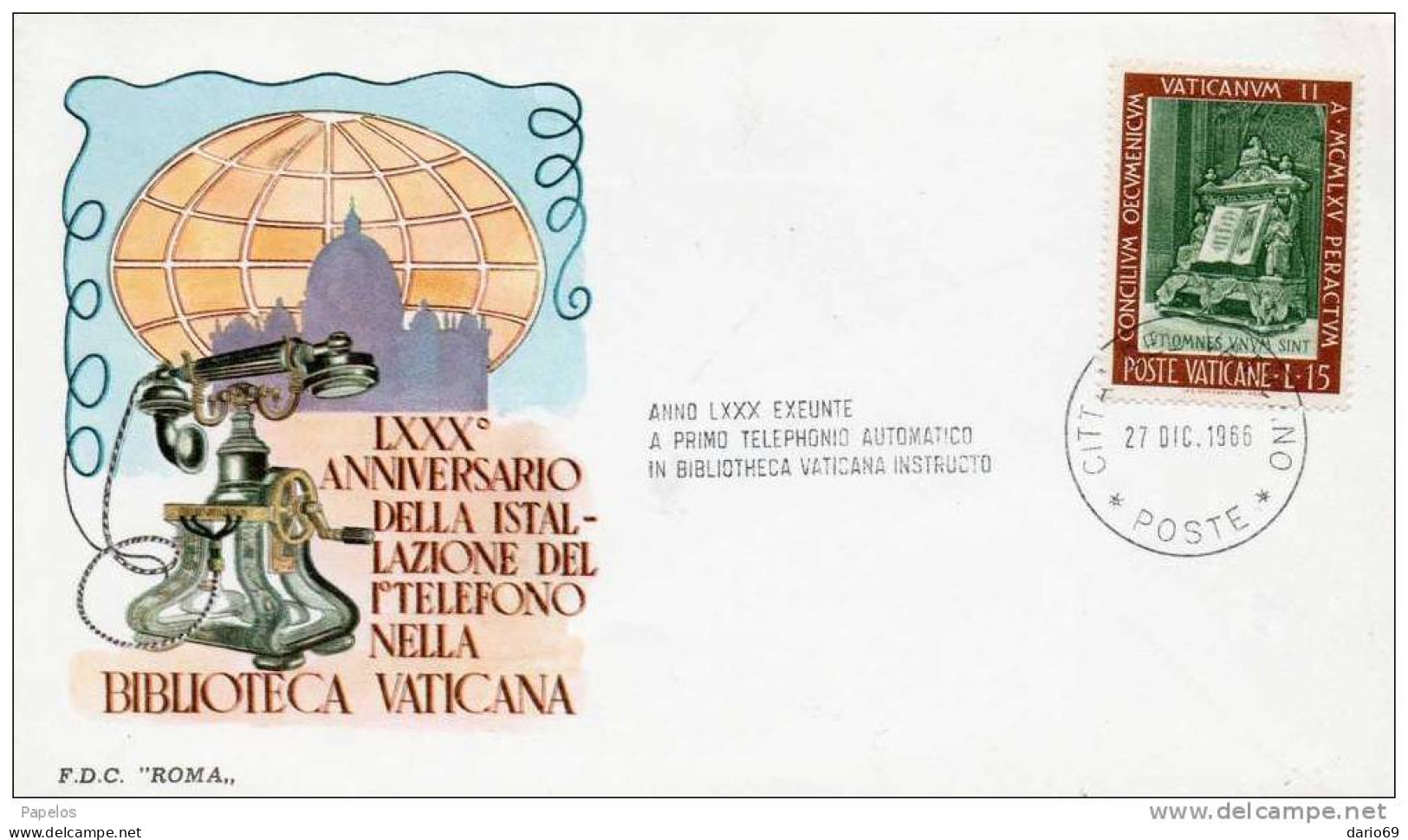 1966 LETTERA   CITTA' DEL VATICANO - Cartas & Documentos