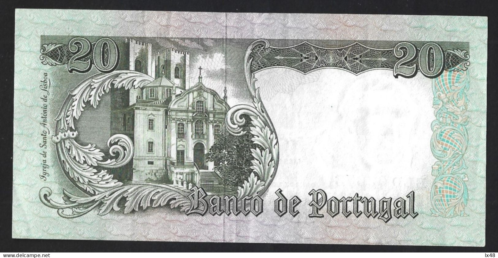 Saint Anthony Of Lisbon. Church S. António. 20$00 Note Ch.7, 1964. Miracle Of Fish. Sint Antonius Van Lissabon. Kerk Van - Portugal