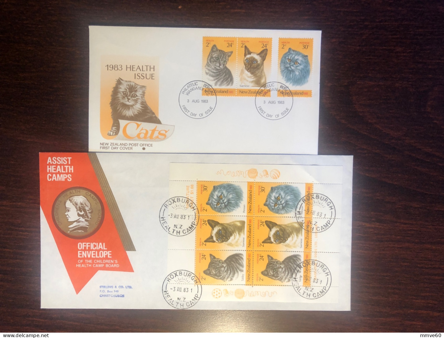 NEW ZEALAND FDC COVERS 1983 YEAR CATS HEALTH MEDICINE - Brieven En Documenten