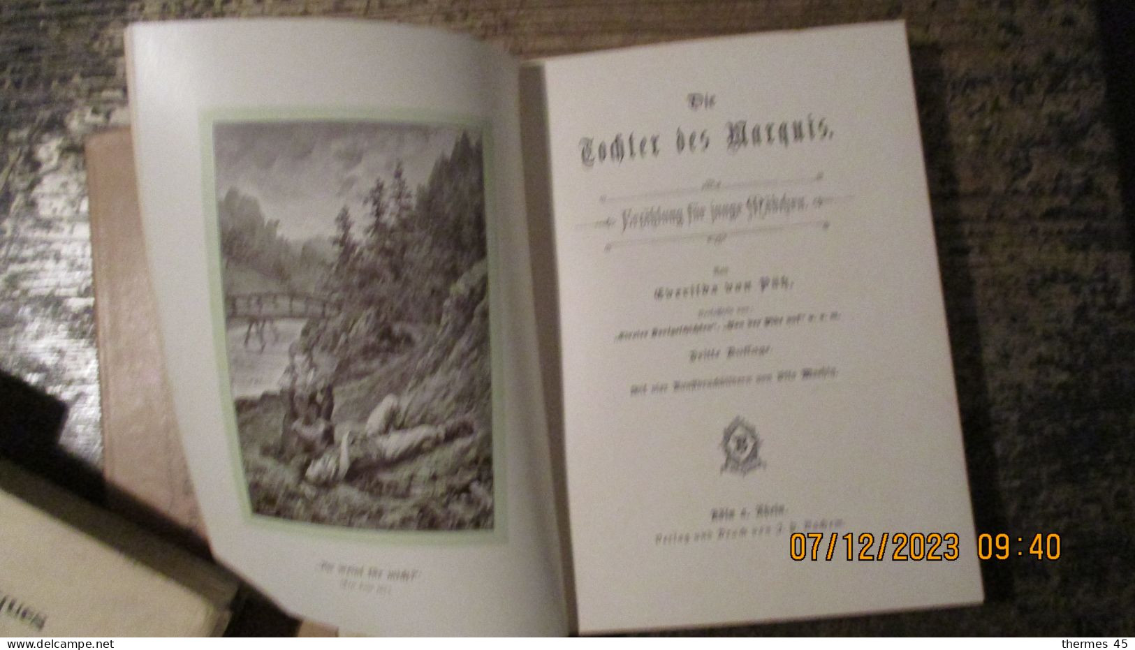 1908 / HISTOIRES ILLUSTREES POUR FILLETTES en Allemand / Perc. Ill. Coul. TBE. +Jaq. + Bte.