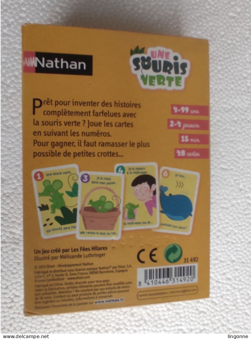 Jeu de cartes Nathan - Une souris verte - A partir de 4 ans - Jeu complet Poids : 196 Grammes