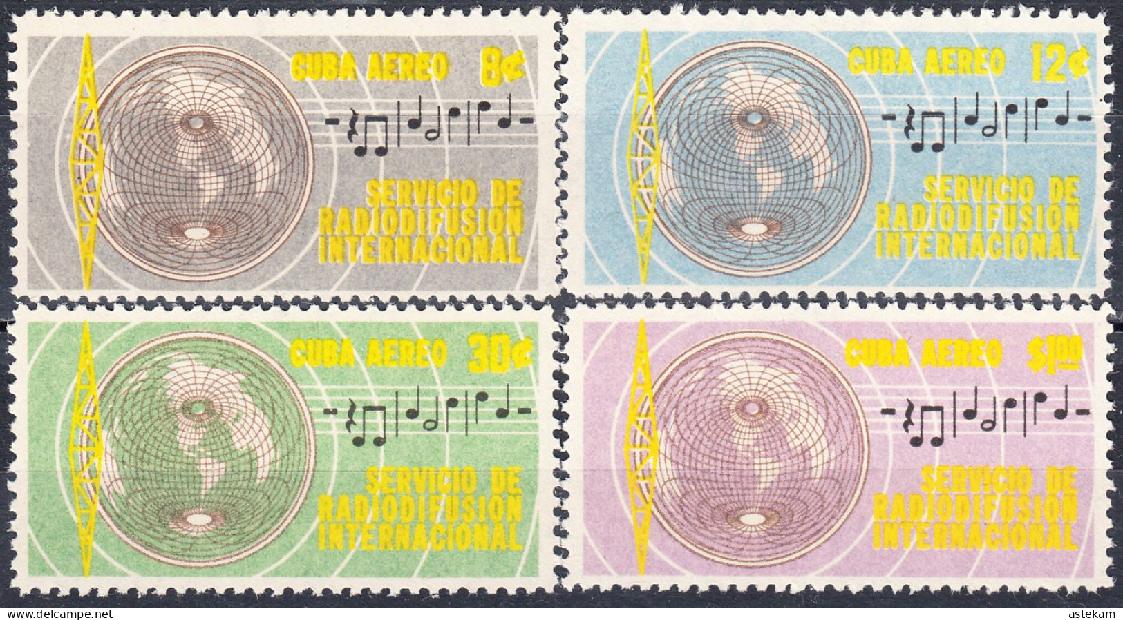 CUBA 1962, INTERNATIONAL RADIO BROADCAST, COMPLETE MNH SERIES With GOOD QUALITY, *** - Unused Stamps