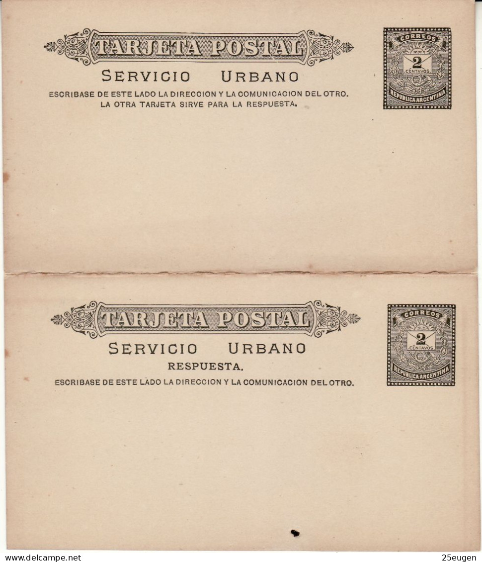 ARGENTINA 1883 POSTCARD UNUSED - Brieven En Documenten