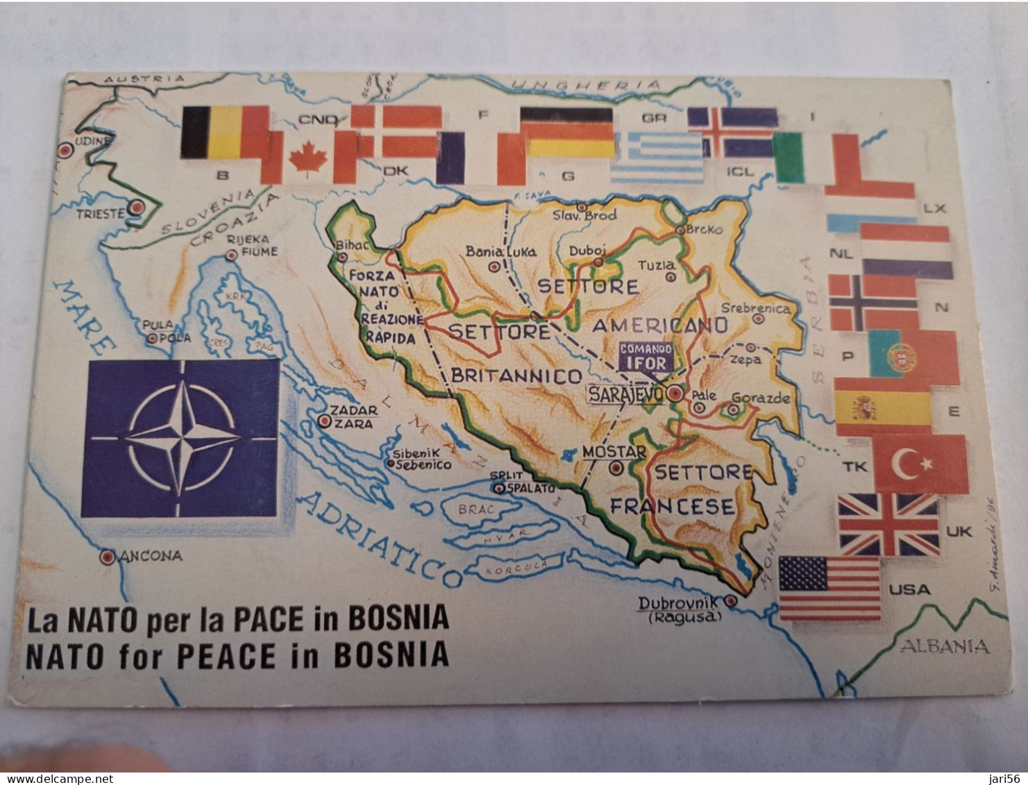 ITALIA LIRE 2000 /MILITAIR/  NATO FOR PEACE IN BOSNIA / CARD IN PRESENTATION CARD / MINT    PREPAID   ** 16169** - Publiques Ordinaires