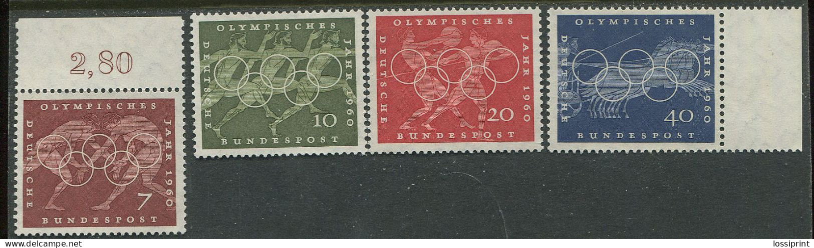 Germany:Deutsche Bundespost:Unused Stamps Serie Olympic Games In Rome, 1960, MNH - Summer 1960: Rome