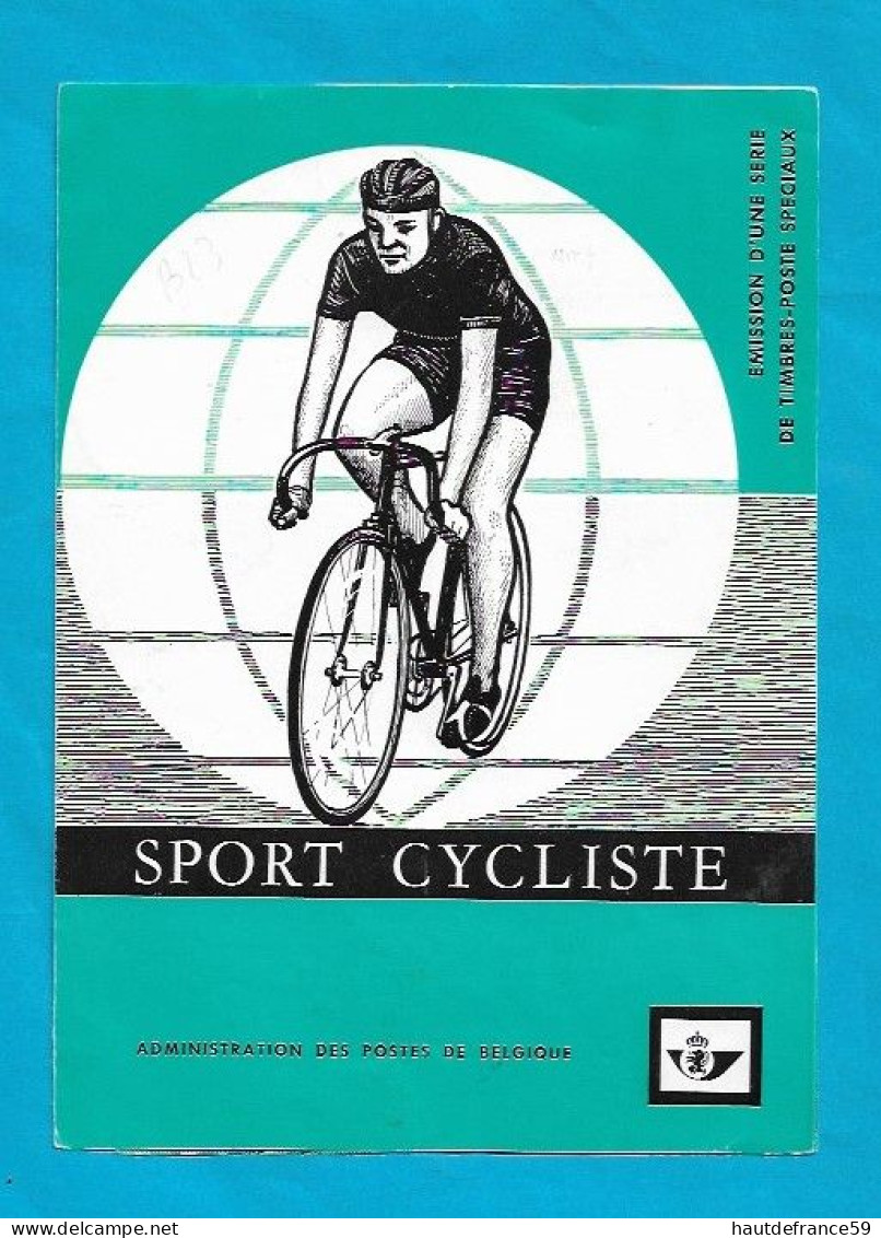 Triptyque Poste Belgique 1963 SPORT CYCLISTE Ligue Vélocipédique Belge Belgie  Avec 4 Timbres & Photos - Post-Faltblätter